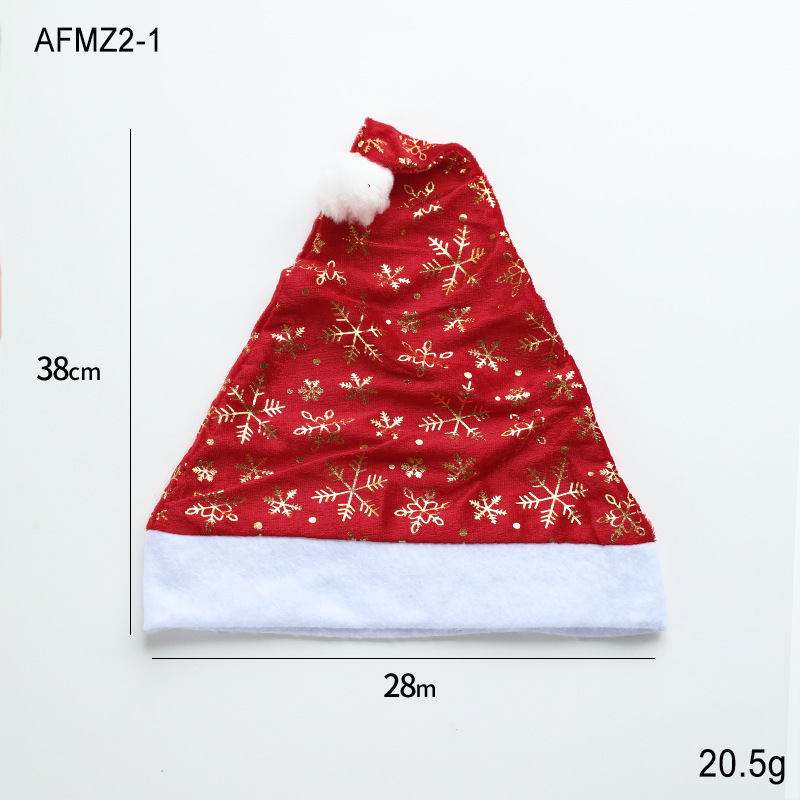 Sombrero de Navidad rojo Snowflake