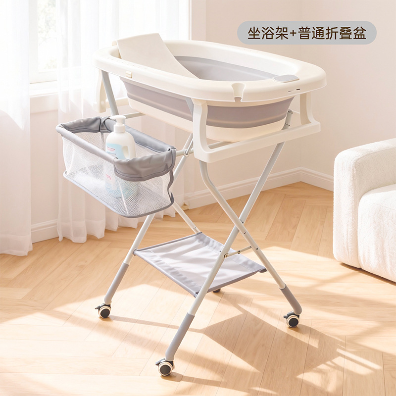Baña para bebés recién nacidos, conjunto de soporte de bañera para bebés, tabla de enfermería para cambiar pañales, percha de secado postparto sin doblarse