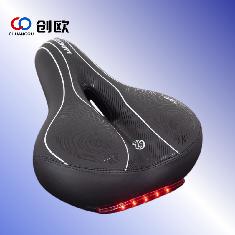Cojín de bicicleta sillín grande sillín de bicicleta amortiguador de bicicleta de montaña asiento transfronterizo con luz en stock