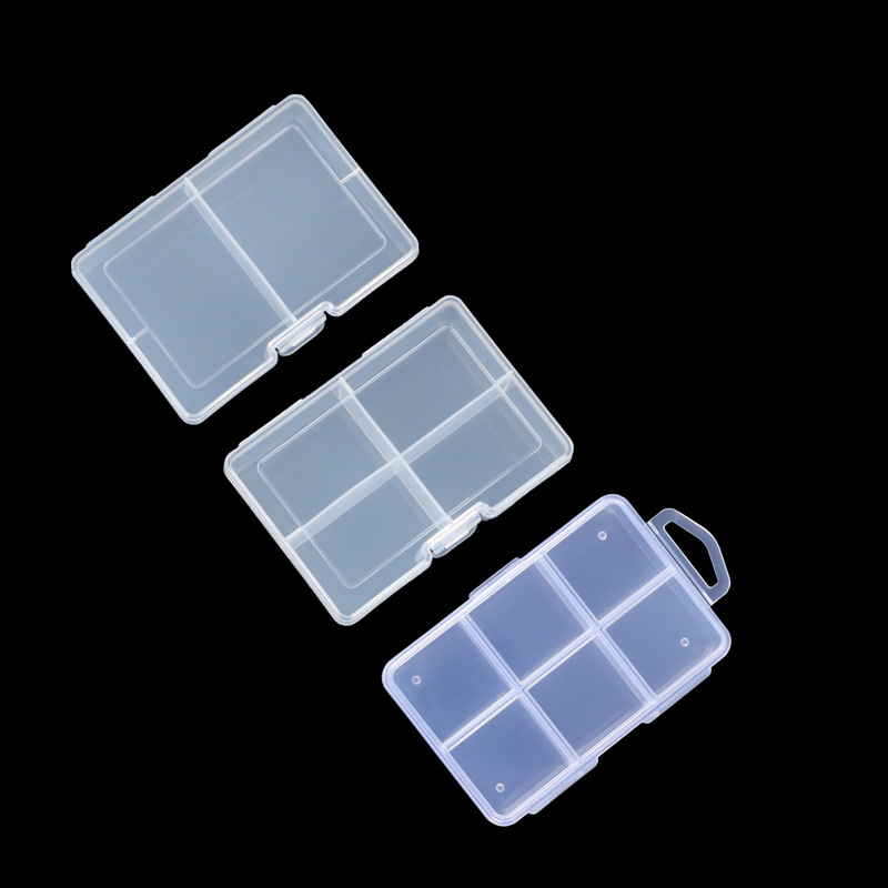 长方形固定多分格渔具包装盒pp透明防尘便携式五金配件塑料空盒