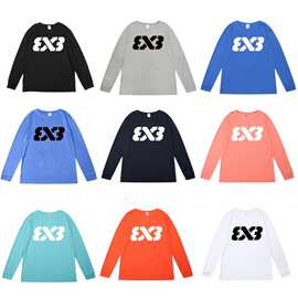 美式运动长袖男速干3V3三V三3X3篮球库里投篮热身弹性健身训练服