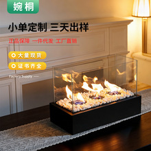 桌面酒精壁炉三孔燃烧户外便携大火炉室内装饰灯真火坑摆件桌面