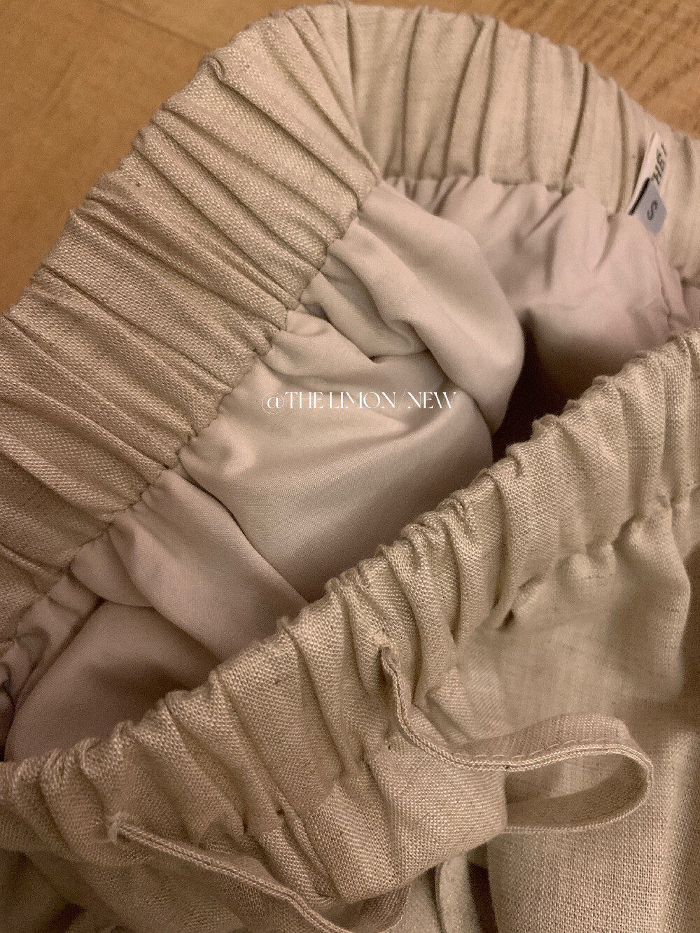 Quần culottes nữ ống rộng cạp cao vải linen phối lyocell mỏng nhẹ mùa hè — màu sắc, màu hồng, màu trắng, màu xám chi tiết 8