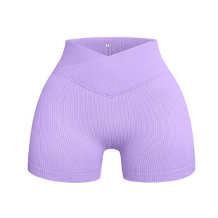 Cross-Border spring and autumn thread yoga shorts women's high waist hip lifting fitness three pants moisture wicking running sports pants