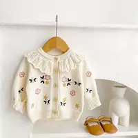 Осенняя милая детская одежда, бархатный кардиган, детская вязаная куртка, топ для девочек, детская куртка, тонкая новая детская куртка