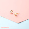 Earrings, golden small goods, silver needle, simple and elegant design, internet celebrity