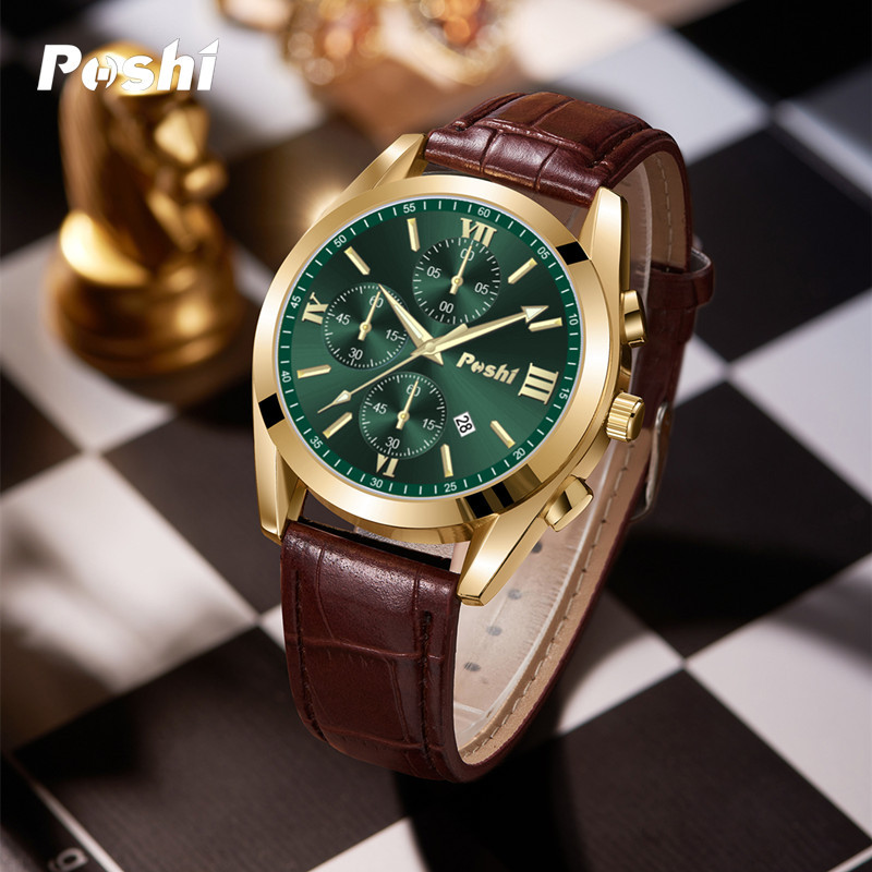 POSHI nuevo reloj luminoso impermeable para hombres Calendario de moda de Corea del estudiante en línea popular transfronteriza