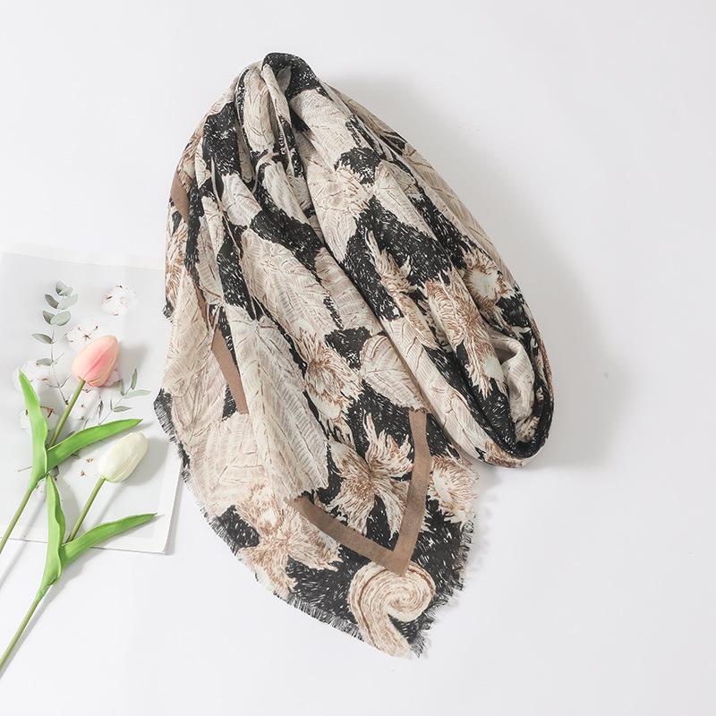 2023 primavera y verano nuevo boceto pintura algodón y lino sensación bufanda cuadrada 135cm viaje Toalla de playa protección solar sombrilla chal