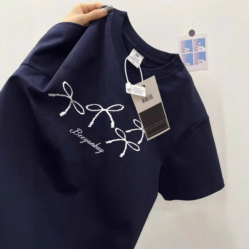 2025 夏スタイルプリント Tシャツアメリカンスタイルの男性と女性のトレンディなブランド夏厚手の綿半袖ハイストリートルーズトップ|undefined