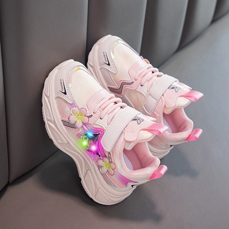 Летняя сверхлегкая спортивная обувь, маленький костюм принцессы для учеников младших классов, повседневная обувь для отдыха, гибкая подошва, для бега