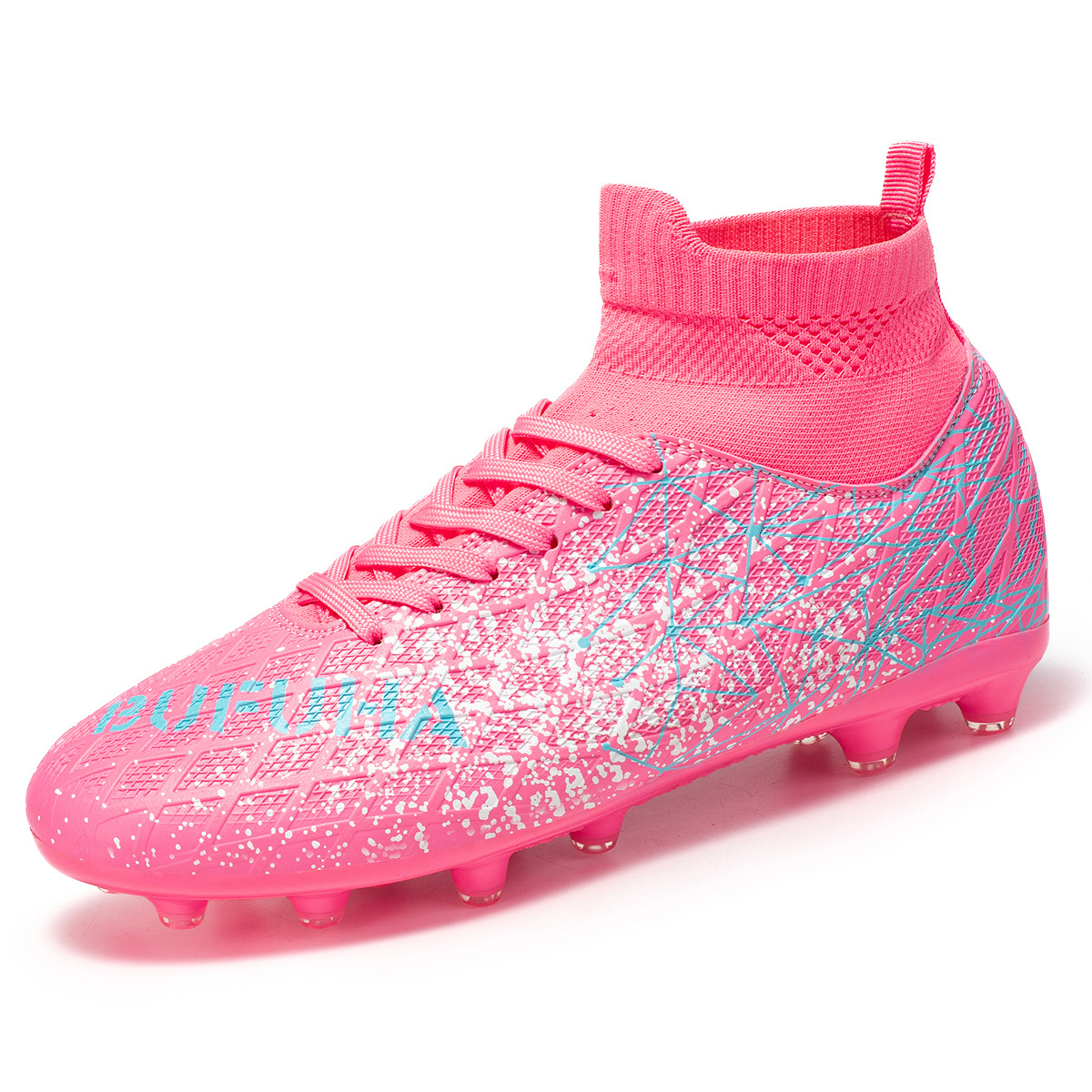 2025 transfronterizo nuevo clavos transpirables jóvenes hombres y mujeres zapatos de fútbol zapatos de entrenamiento de césped