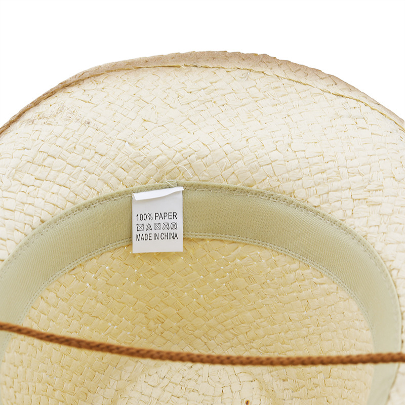 Straw Cowboy Hat With Five Pointed Star For Beach And Outdoor_voghion.com
