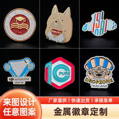 金属徽章来图定制企业LOGO珐琅徽章校徽烤漆金属徽章礼品纪念章