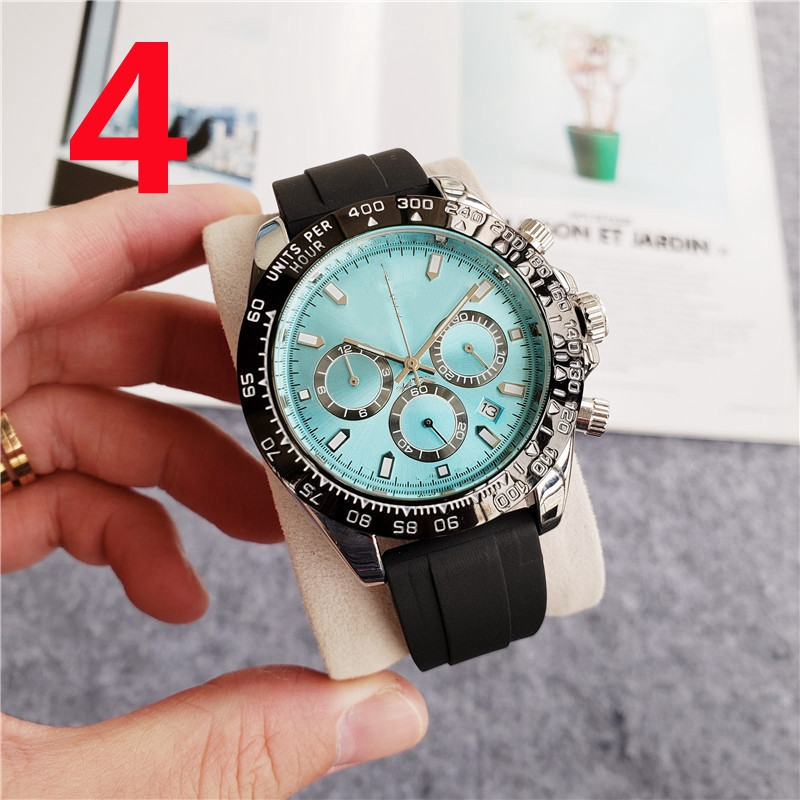 2020 Foreign Trade Luxury Rubber Band 6 Pin Second Run Wrist Watch Men Labor Quartz AA Brand Watch Factory Wholesale