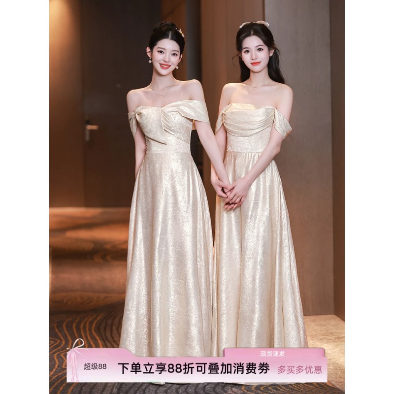 Stunning bridesmaid dresses 2026 new French-style high-end niche dresses for best friends, wedding sister group, and everyday wear