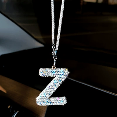 Decoration, Car hanging - pendant-diamond-letter-z