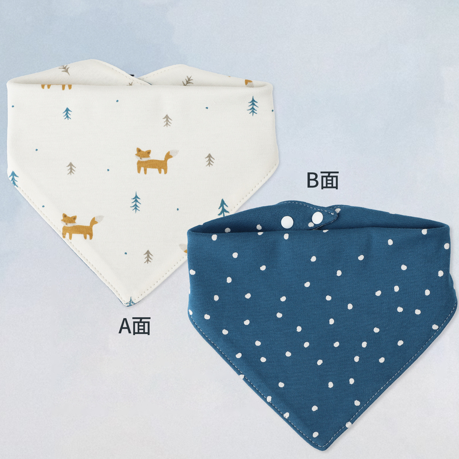 Yin Xiuli toalla de saliva de bebé de algodón con estampado de doble cara bufanda de saliva triangular para bebé bufanda babero babero transfronterizo