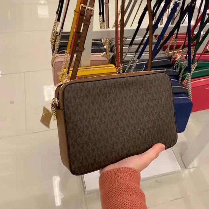 2026 New Model Mk Bags Women's Bags Monogram Small Square Bag Zipper Ladies' Designer Foreign Trade Chain Bag Crossbody Bag 2026 New Model Mk Bags Women's Bags Monogram Small Square Bag Zipper Ladies' Designer Foreign Trade Chain Bag Crossbody Bag