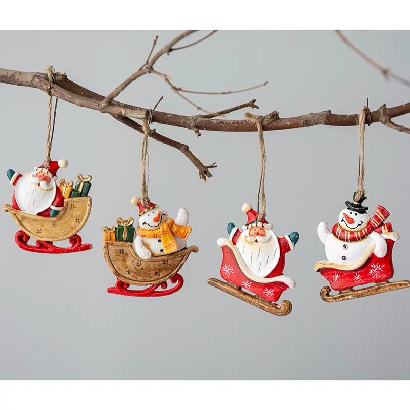 Christmas Fashion Santa Claus Snowman Resin Party Hanging Ornaments 1 Piece display picture 3