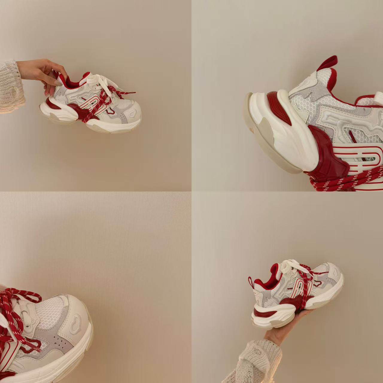 真皮女鞋白日焰火2026春季新款休闲厚底百搭美式达米奥小驴老爹鞋