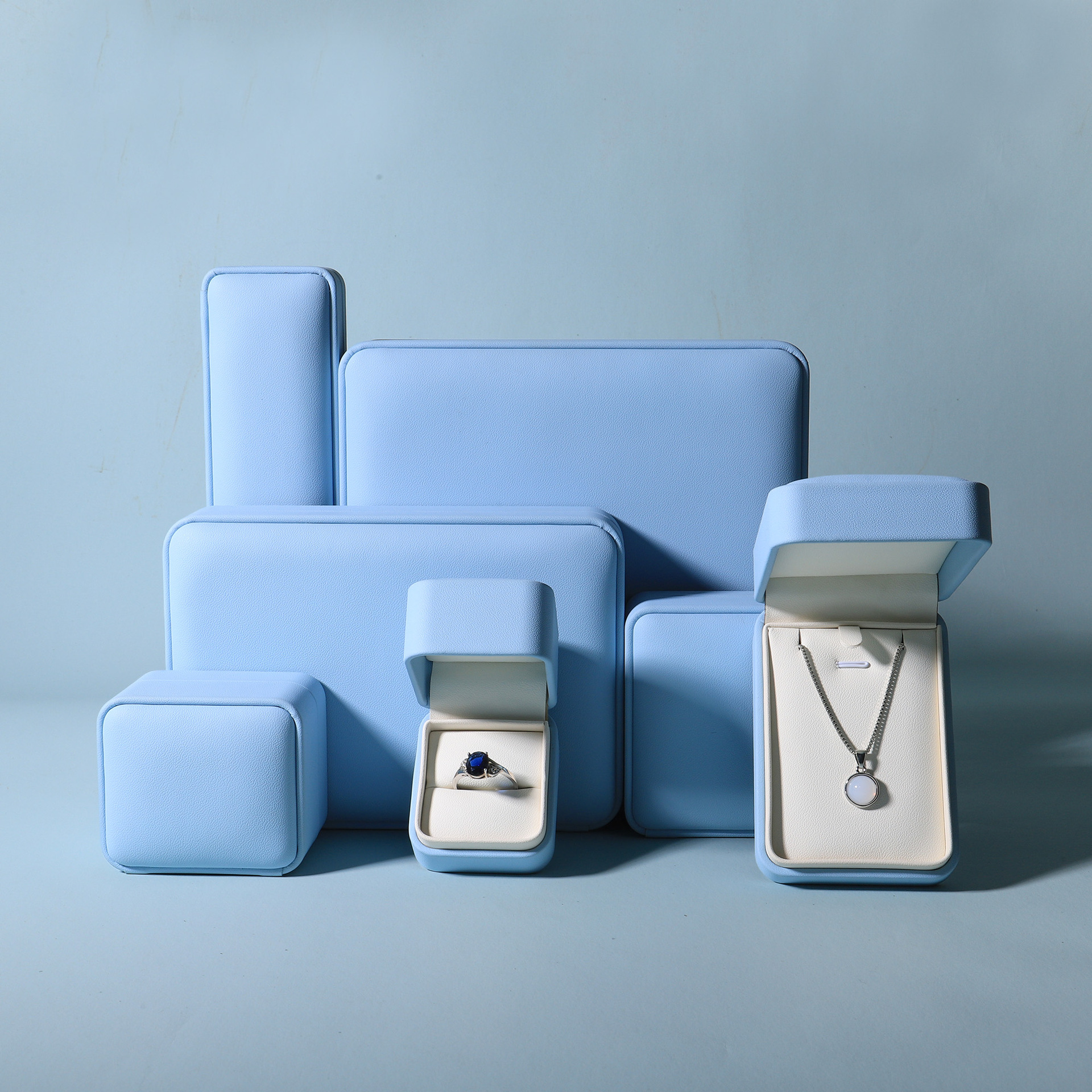 Tiffany azul de alta calidad caja de joyería, colgante, brazalete, collar, caja de anillo, logotipo imprimible, caja de joyería de regalo