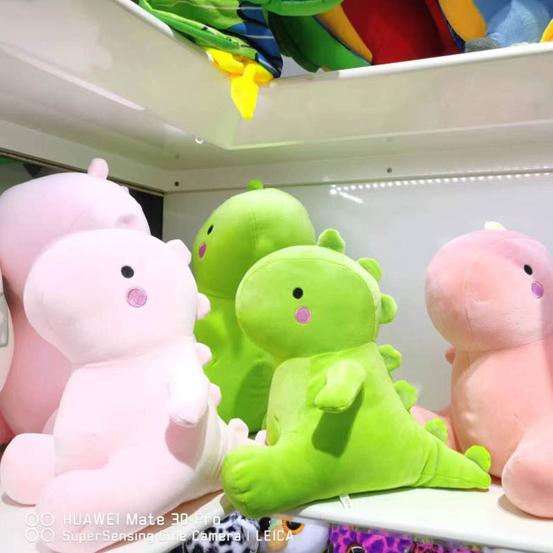 Multicoloured soft plush fuchsia cute dinosaur