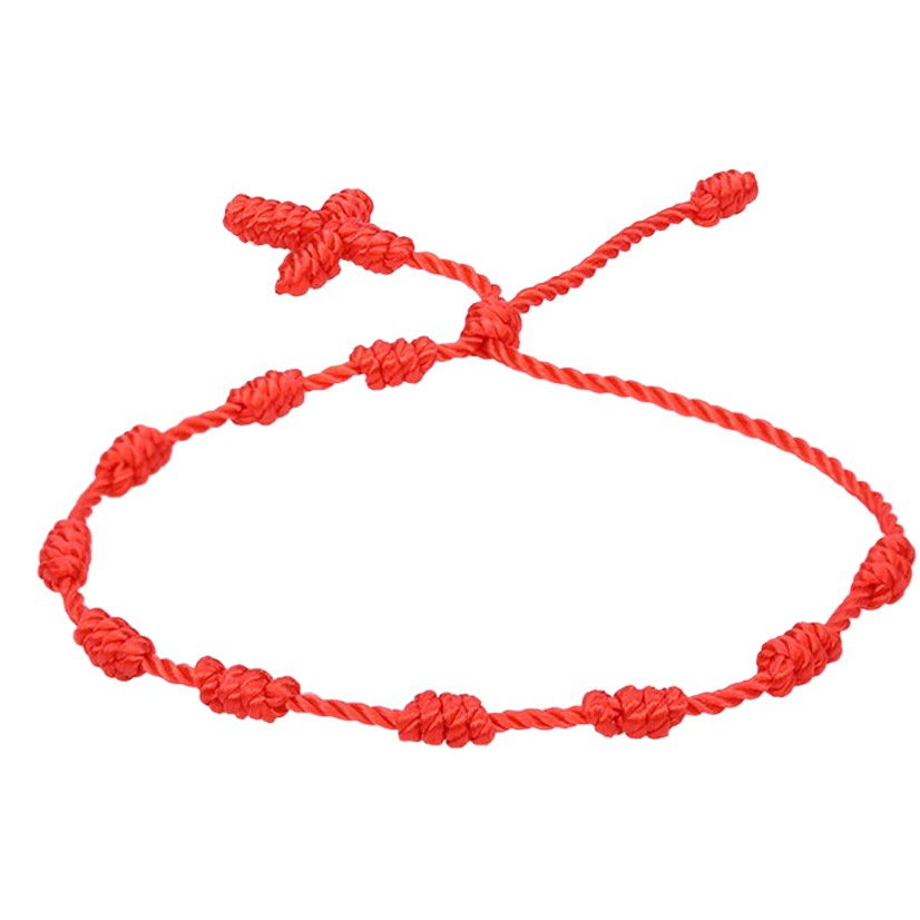 Venta caliente transfronteriza pulsera de Amistad multicolor pulsera de amistad entre padres e hijos adolescentes masculinos y femeninos año de nacimiento pulsera de cuerda roja