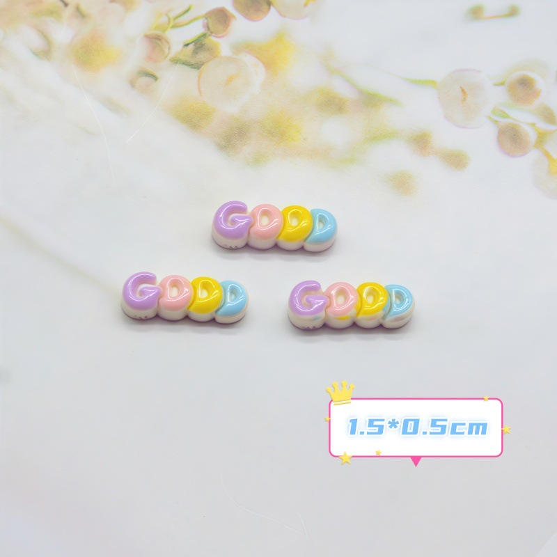 미니 영어 알파벳 플레이트 수지 쥬얼리 수제 DIY 착용 갑옷 헤어핀 의류 휴대 전화 액세서리 장식