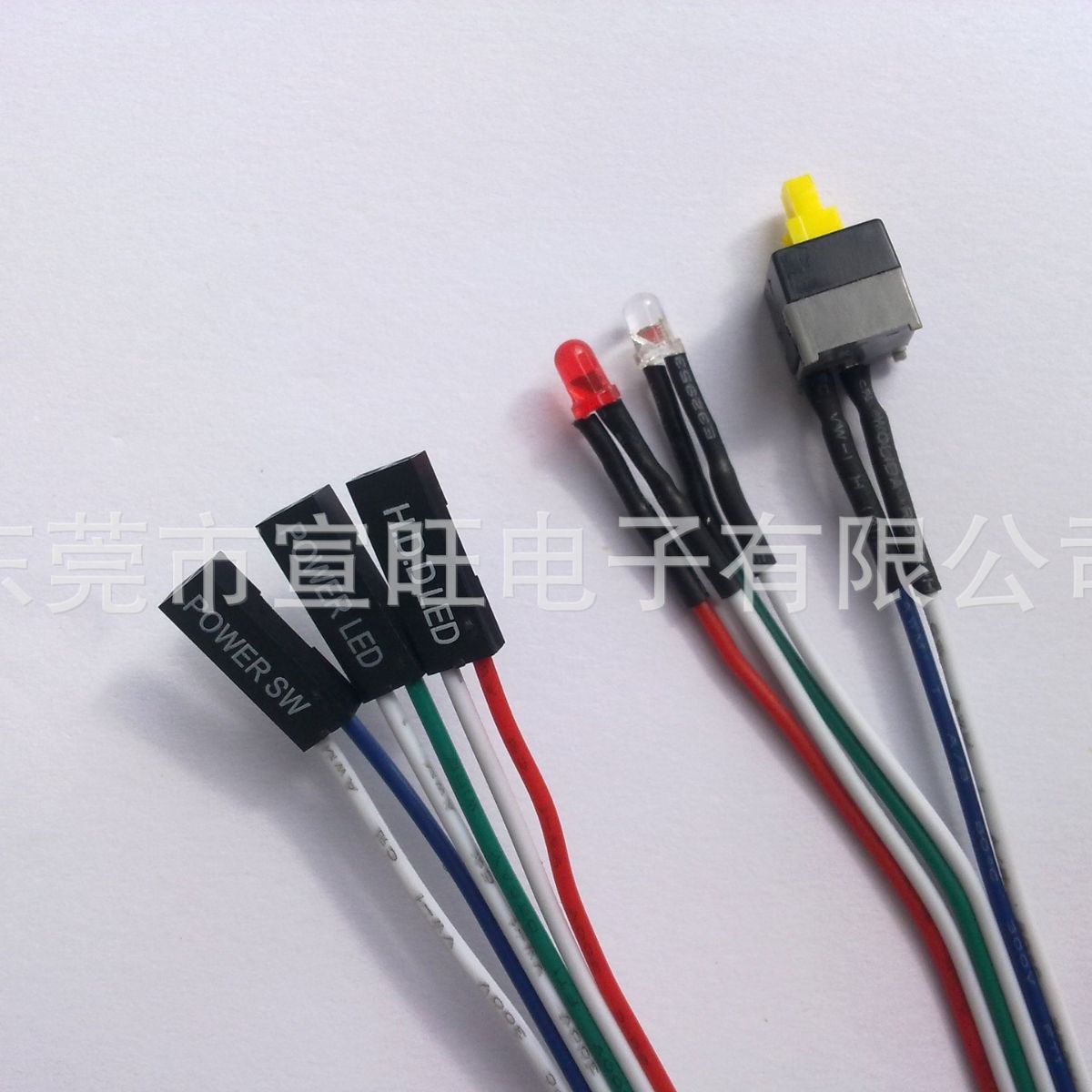 机箱LED灯带按键开关杜邦2.54彩排端子线 排线-电子线