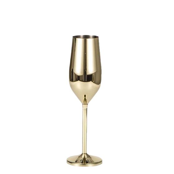 Cross Border 304 Stainless Steel 6oz High Foot Wine Champagne Glass suit Bar Cocktail Champagne Glass Wholesale Wine Tops