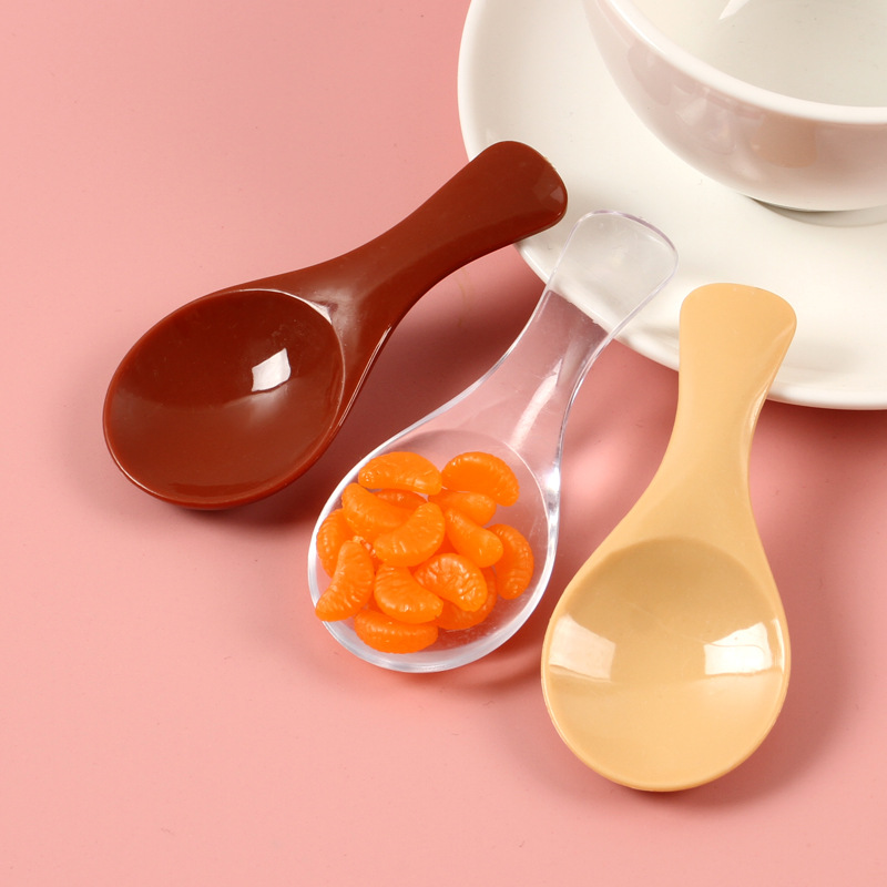 ABS simulación cuchara modelo DIY divertido hecho a mano comida y juego vajilla muñeca casa comida decoración simulación cuchara juguete