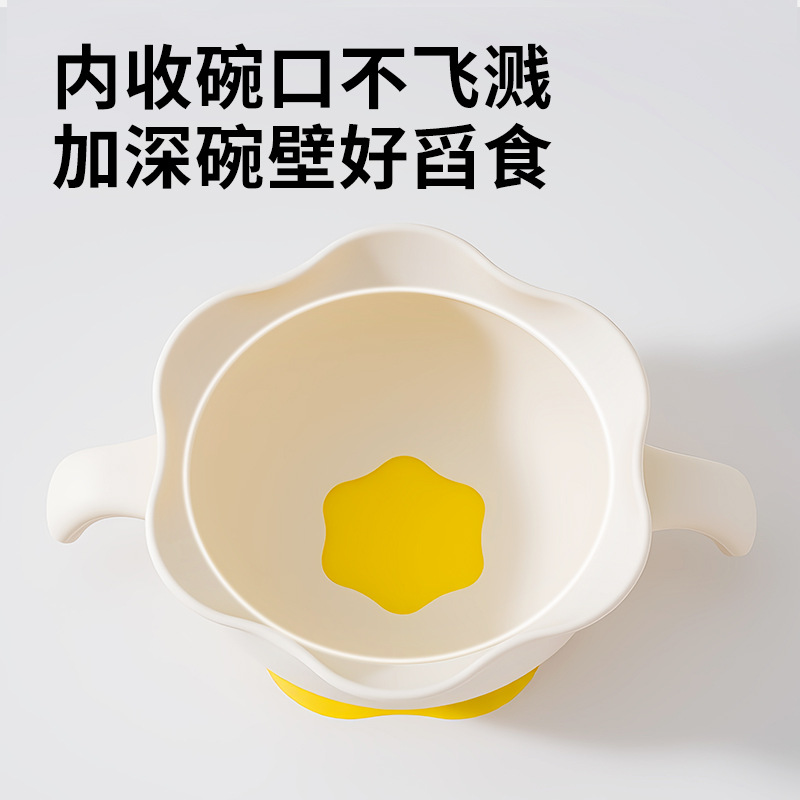 Bowl de alimentos suplementarios para bebés, juego de alimentos suplementarios para bebés, cubiertos domésticos, cuenco de ventosas, autoalimentado, cuenco anticaída para niños