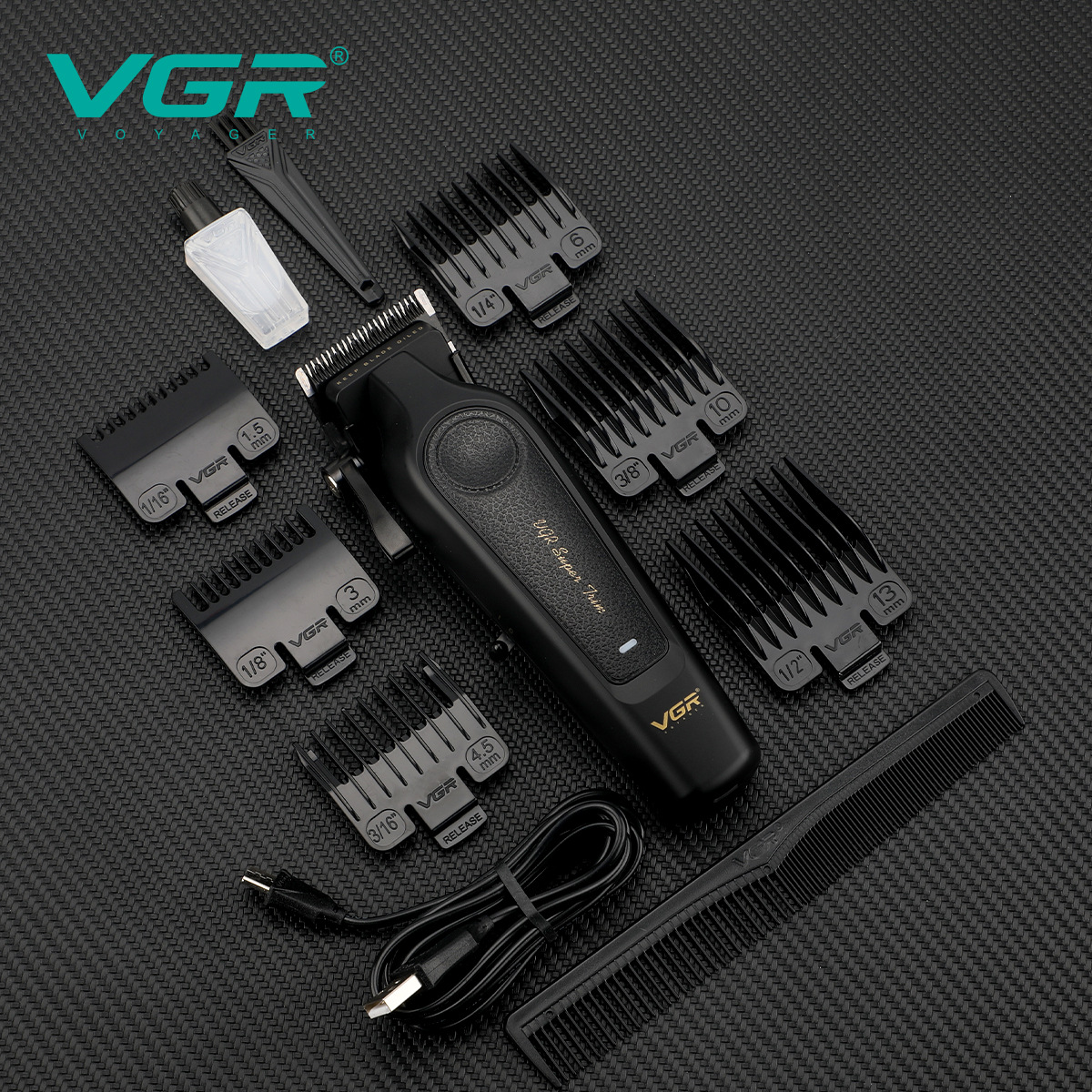 Electric Hair Clipper Salon Style Gradient Hair Trimmer Rechargeable for Home Use_voghion.com