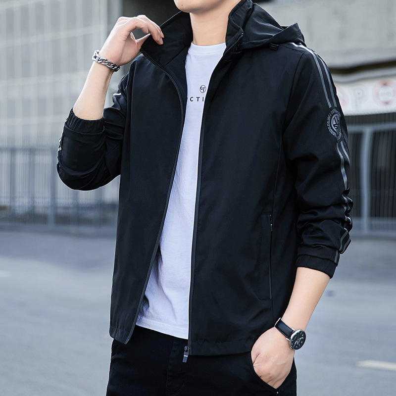 Men's Clothing spring new style workwear jacket men's spring casual autumn hooded jacket_ecoleips.com