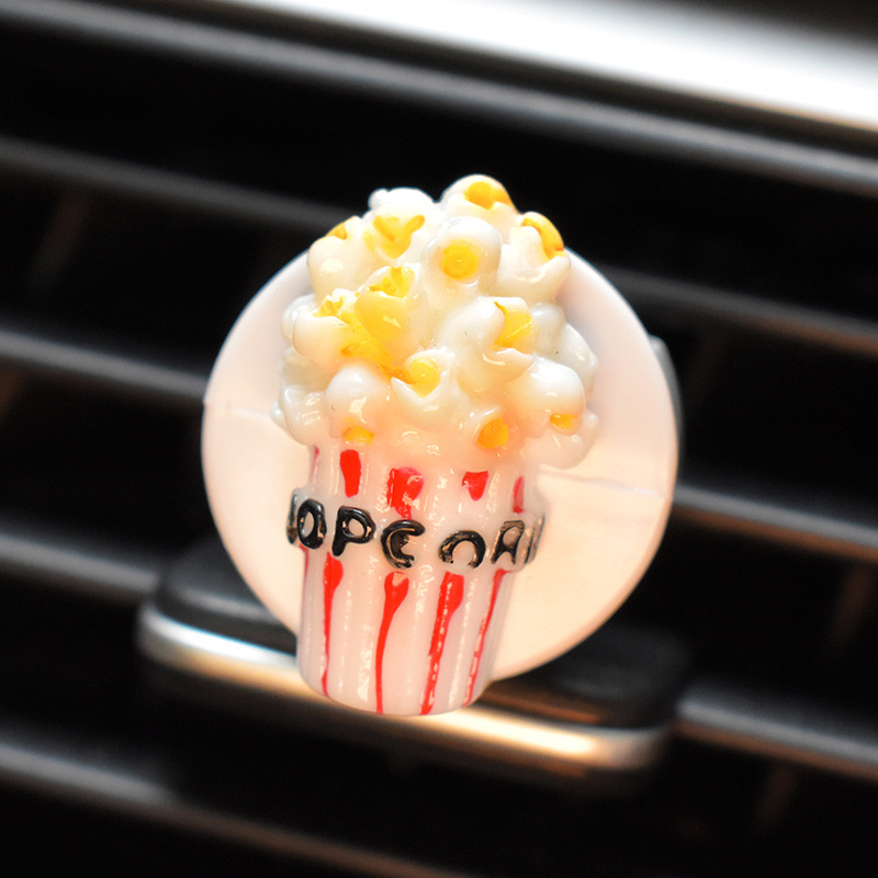 Aromaterapia para automóvil, aire acondicionado para automóvil, salida de aire, perfume, papas fritas, pan, celebridades de Internet, decoraciones creativas para automóviles