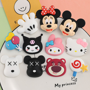 Little Mei Bear 3D Couple Mouse Skull Skull Elf Little Beautiful Rabbit Cartoon Patch DIY Toothbrush Tooth Cup Hook Match