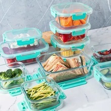 ✅玻璃碗保鲜盒钢化玻璃饭盒学生可加热可冷藏厂家直发