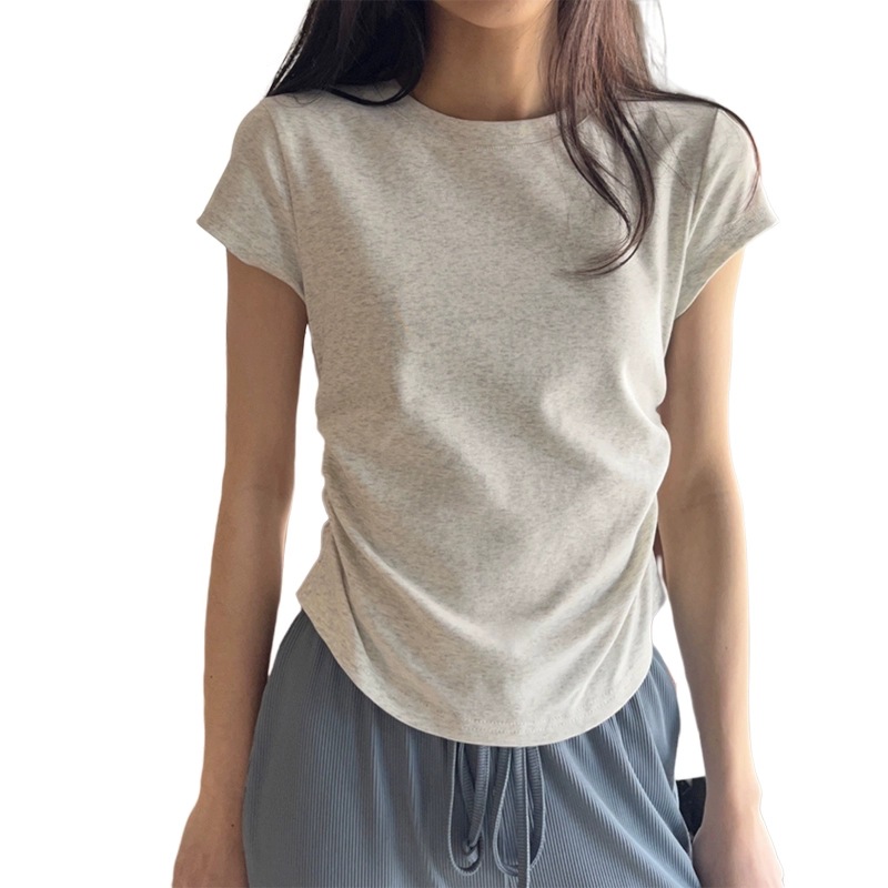 Summer fitted design short short sleeve T-shirt