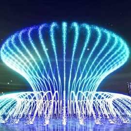 广场音乐喷泉灯光程控设计施工制作安装压泵水景旱地矩阵DMX512