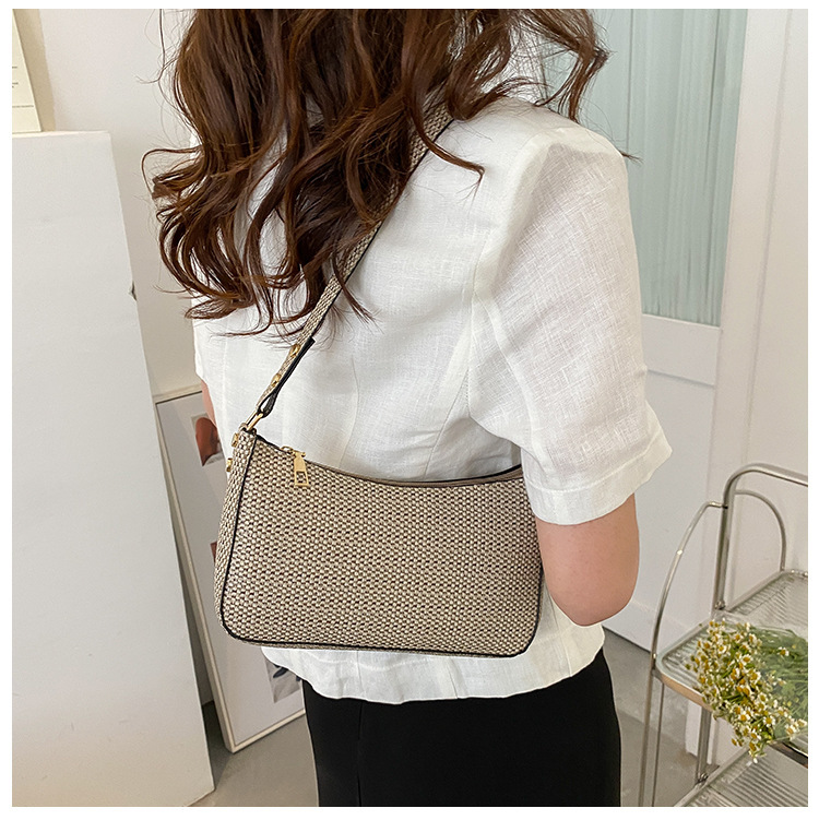 Vintage Solid Color Underarm Bag - Image 7