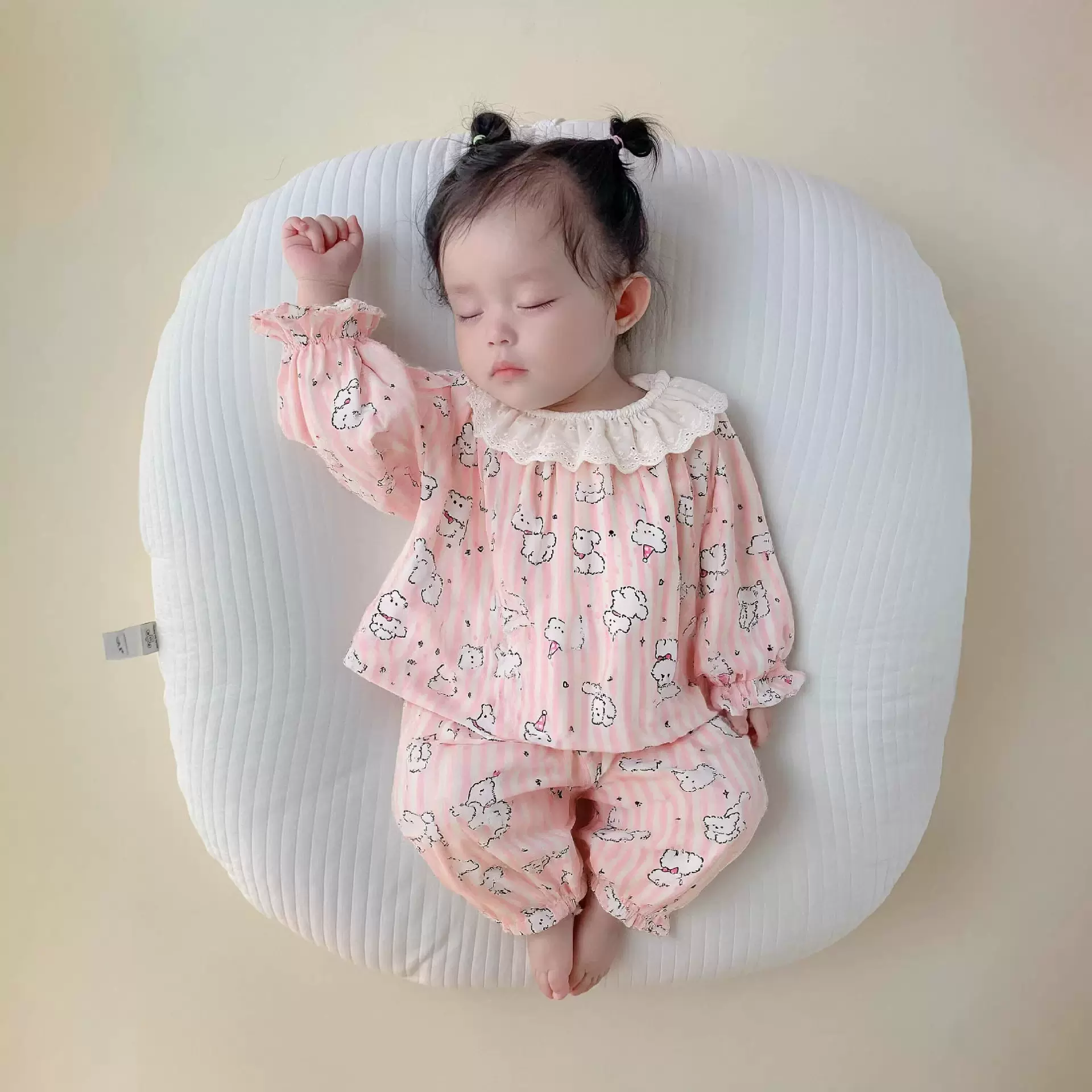 春季新款婴儿家居服套装女宝宝洋气睡衣卡通女童空调服两件套跨境