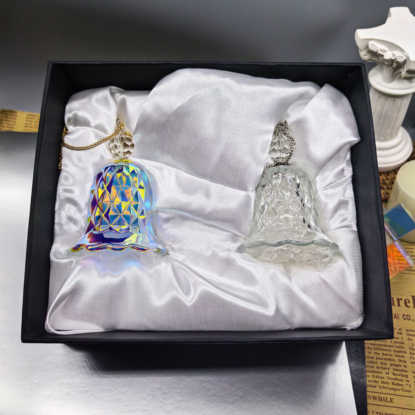 Campana transfronteriza amazónica cristal campana de viento decoraciones navideñas ventanas colgantes de vidrio colgantes captura de sol