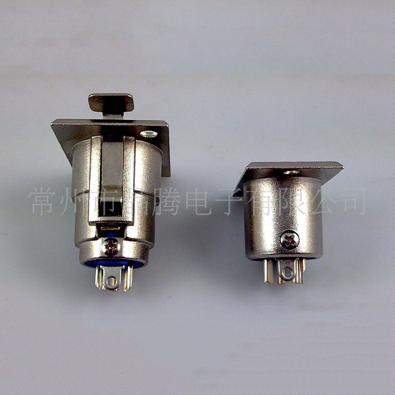 插座卡侬公母方座 卡农麦克风话插座筒音视频接头和连接器