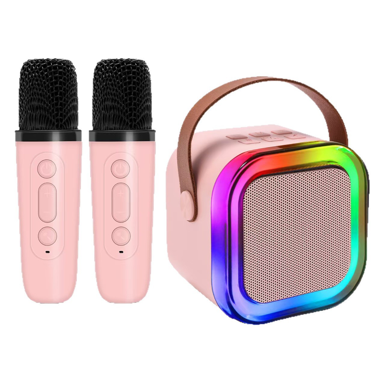 Altavoz Bluetooth K12 con micrófono, sistema KTV doméstico, altavoz inalámbrico Bluetooth para niños, altavoz para acampar al aire libre, todo en uno