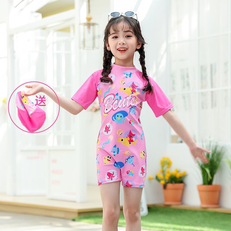 Niños trajes de baño de la princesa conservadora de la mujer trajes de baño pequeños bebés ins aguas termales secado rápido estudiantes trajes de baño de niñas comercio exterior