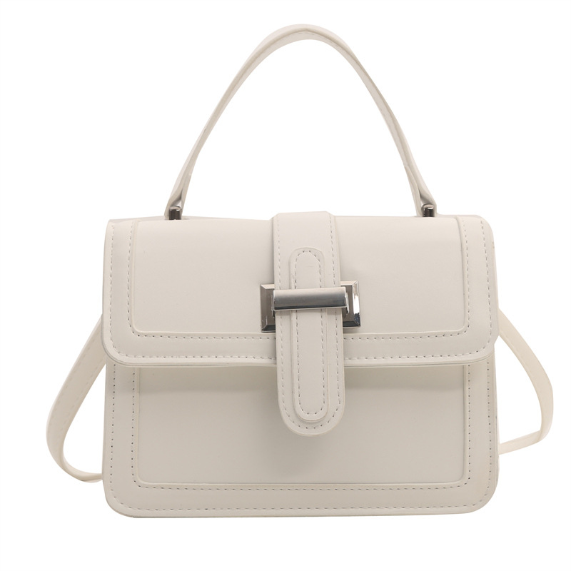 2024 primavera y verano nuevo estilo coreano bolso de mano mujer retro moda de un solo hombro pequeño bolso cuadrado estilo occidental contraste color bandolera