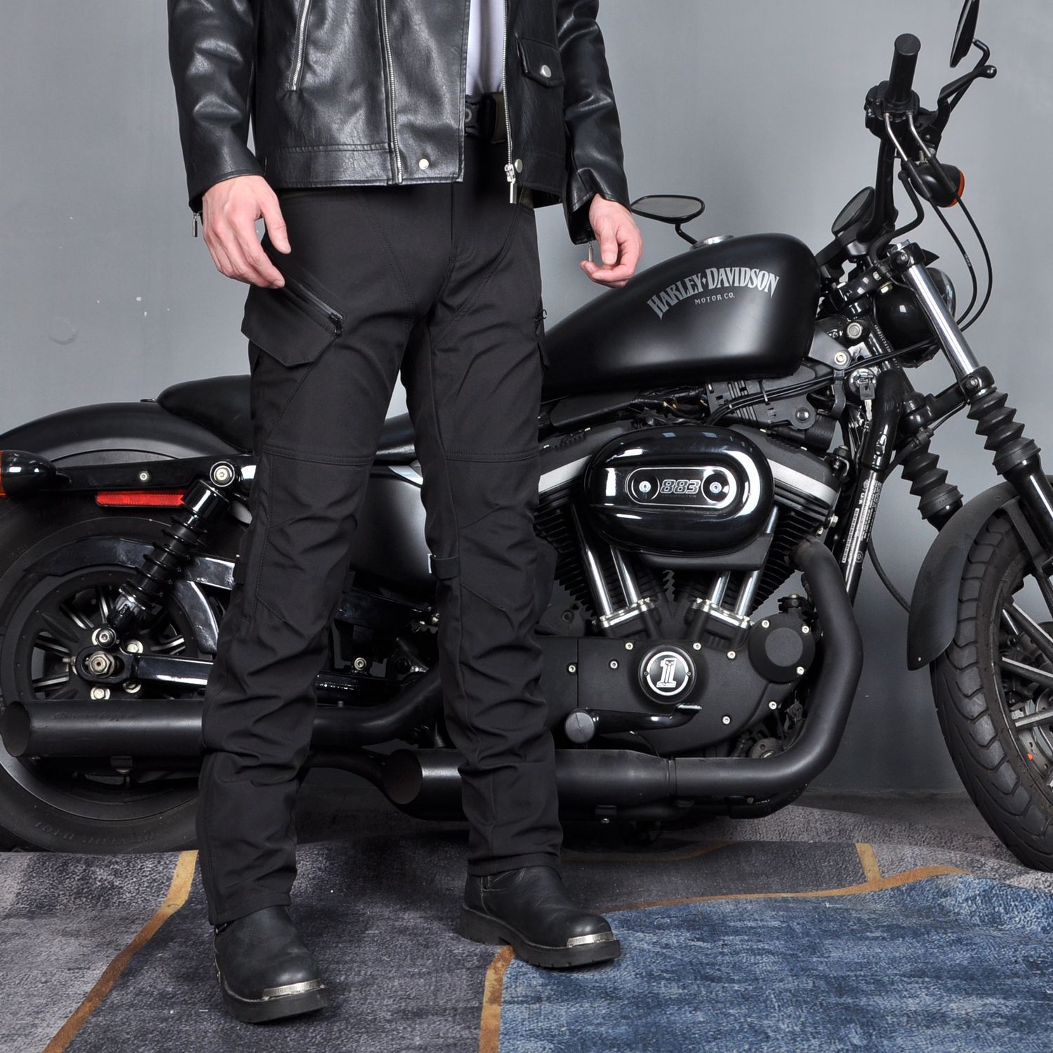 VOLERO Motocicleta Four Seasons Pantalones de ciclismo a prueba de caídas Impermeable a prueba de viento Doble capa transpirable Motocicleta Pantalones a prueba de caídas Silicona para hombre