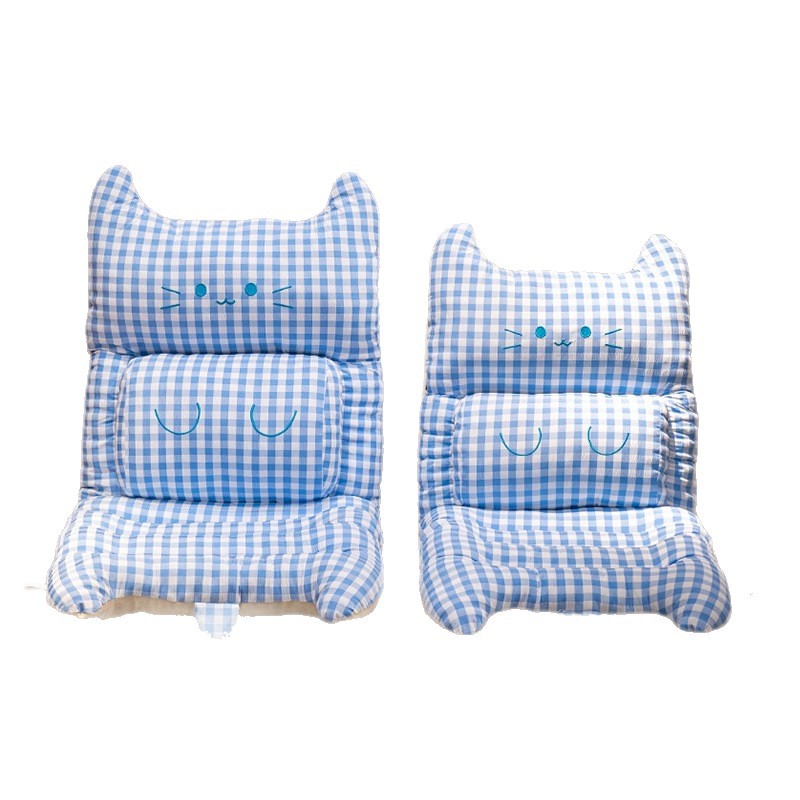 Cojín de Asiento y Respaldo Acolchado de Peluche para Oficina y Dormitorio