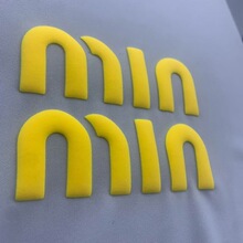 立体烫画3D泡芙logo图 卡通字母3D发泡印花 服装热转印烫图批发