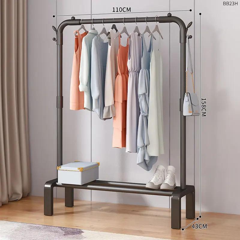 percha de ropa tipo piso para uso doméstico de alto grado colgar prendas de ropa rack varilla telescópica especial para balcón edredón